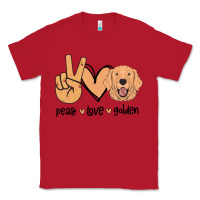Red Peace Love Golden Classic Tee - Bettercallsaul