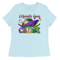 Baby Blue mardi gras cruise celebration Ladies Tee - LillyAllenDesigns