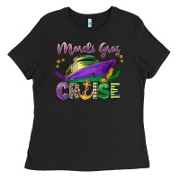 Black mardi gras cruise celebration Ladies Tee - LillyAllenDesigns