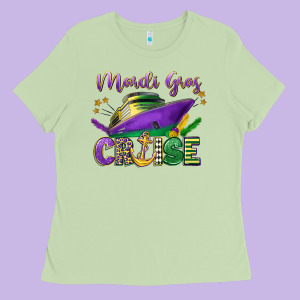 Mardi Gras Cruise Celebration Ladies Tee Designed By Lillyallendesigns