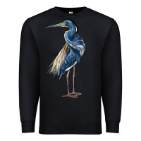 Black Louisiana Heron Premium Sweatshirt - LillyAllenDesigns