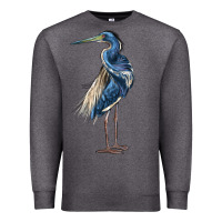 Charcoal Heather Louisiana Heron Premium Sweatshirt - LillyAllenDesigns