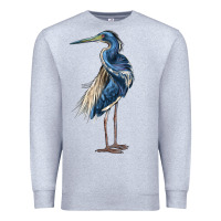 Heather Grey Louisiana Heron Premium Sweatshirt - LillyAllenDesigns