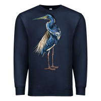 Navy Louisiana Heron Premium Sweatshirt - LillyAllenDesigns