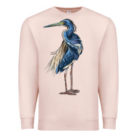 Pale Pink Louisiana Heron Premium Sweatshirt - LillyAllenDesigns