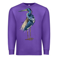 Purple Louisiana Heron Premium Sweatshirt - LillyAllenDesigns