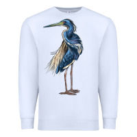 White Louisiana Heron Premium Sweatshirt - LillyAllenDesigns