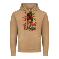 Vintage Camel santas favorite hair stylist afro messy bun Vintage Hoodie - texasbilliewilder