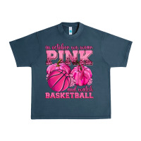 Midnight Navy In October We Wear Pink and Watch Basketball Urban Heavy Tee - texasbilliewilder