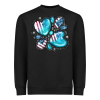 Black American gemstone Heavyweight Sweatshirt - FaDigitalArtStudio