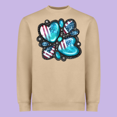 American Gemstone Heavyweight Sweatshirt Designed By Fadigitalartstudio