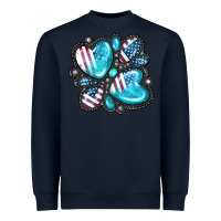 Navy American gemstone Heavyweight Sweatshirt - FaDigitalArtStudio