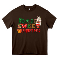Chocolate Brown Have a sweet Christmas Heavy Core Tee - NancyCooperArtShop