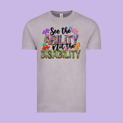See The Ability Not The Disability Vintage Tee Designed By Nancycooperartshop