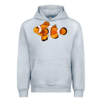 Heather Grey clown fish side Urban Hoodie - BarkalooDesign