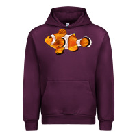 Mauve Wine clown fish side Urban Hoodie - BarkalooDesign
