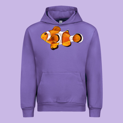 Clown Fish Side Urban Hoodie Designed By Barkaloodesign