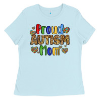 Baby Blue proud autism mom design Ladies Tee - LillyAllenDesigns