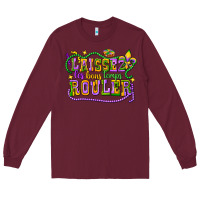Burgundy laissez les bons temps router Long Sleeve Tee - CowGirlArtShop