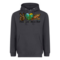 Smoke Peace Love Brown Trout Heavyweight Hoodie - LillyAllenDesigns