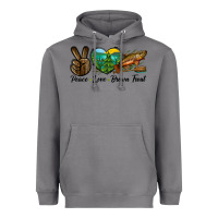 Storm Peace Love Brown Trout Heavyweight Hoodie - LillyAllenDesigns