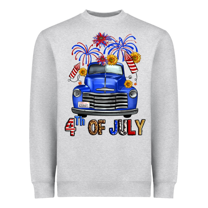 Western Fourth Of July Truck Heavyweight Sweatshirt by FaDigitalArtStudio | Teevron