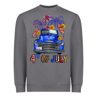 Storm Western Fourth Of July Truck Heavyweight Sweatshirt - FaDigitalArtStudio