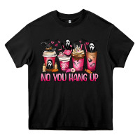Black No you hang up coffee cups Heavy Core Tee - MaliasSmallBusiness