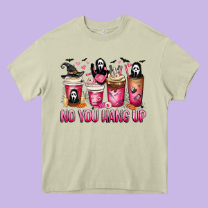 No You Hang Up Coffee Cups Heavy Core Tee Designed By Maliassmallbusiness