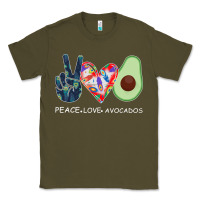 Army Green PEACE LOVE AVOCADOS Classic Tee - Bettercallsaul