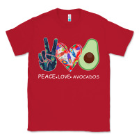 Red PEACE LOVE AVOCADOS Classic Tee - Bettercallsaul
