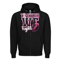 Black Together WE Fight Zipper Hoodie - CowhideDigitalArt