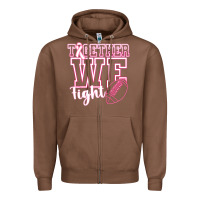 Chestnut Together WE Fight Zipper Hoodie - CowhideDigitalArt