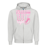 Dove Grey Together WE Fight Zipper Hoodie - CowhideDigitalArt