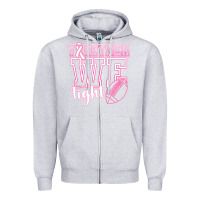 Heather Grey Together WE Fight Zipper Hoodie - CowhideDigitalArt