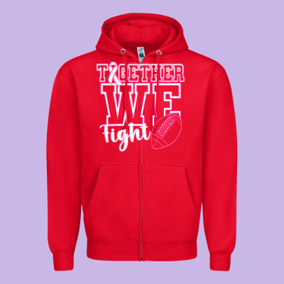 Together We Fight Zipper Hoodie Designed By Cowhidedigitalart