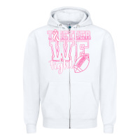 White Together WE Fight Zipper Hoodie - CowhideDigitalArt