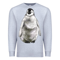 Heather Grey baby penguin Premium Sweatshirt - LillyAllenDesigns