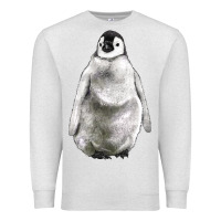 Oatmeal Heather baby penguin Premium Sweatshirt - LillyAllenDesigns