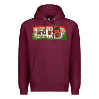 Burgundy flannels lattes leggings Premium Hoodie - BundleAndBundleShop