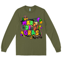 Army Green louisiana map mardi gras Long Sleeve Tee - CowGirlArtShop