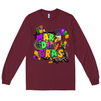 Burgundy louisiana map mardi gras Long Sleeve Tee - CowGirlArtShop