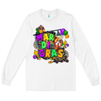 White louisiana map mardi gras Long Sleeve Tee - CowGirlArtShop
