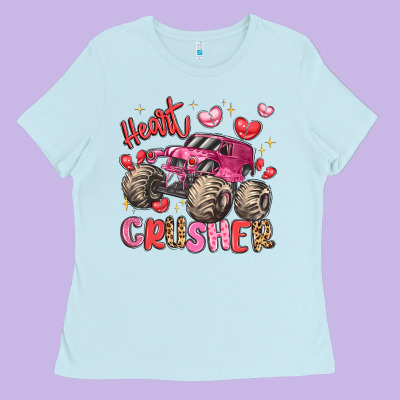Name Monster Truck Heartbreaker Ladies Tee Designed By Lillyallendesigns