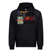 Black teach love inspire Urban Hoodie - BarkalooDesign