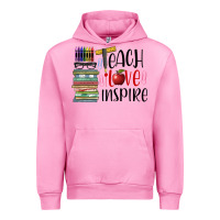Fuchsia Pink teach love inspire Urban Hoodie - BarkalooDesign