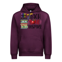 Mauve Wine teach love inspire Urban Hoodie - BarkalooDesign