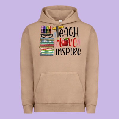 Teach Love Inspire Urban Hoodie Designed By Barkaloodesign