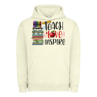 Pigment Pistachio teach love inspire Urban Hoodie - BarkalooDesign
