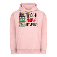 Pigment Salmon teach love inspire Urban Hoodie - BarkalooDesign
